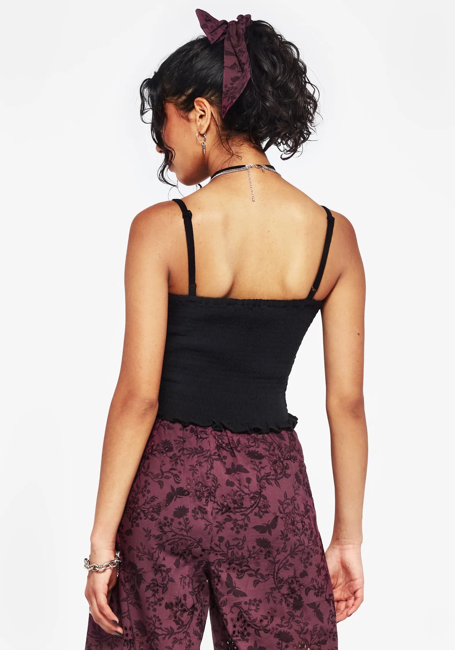 Helia Cotton Shirred Cami Top sold by Disturbia product image thumbnail 3