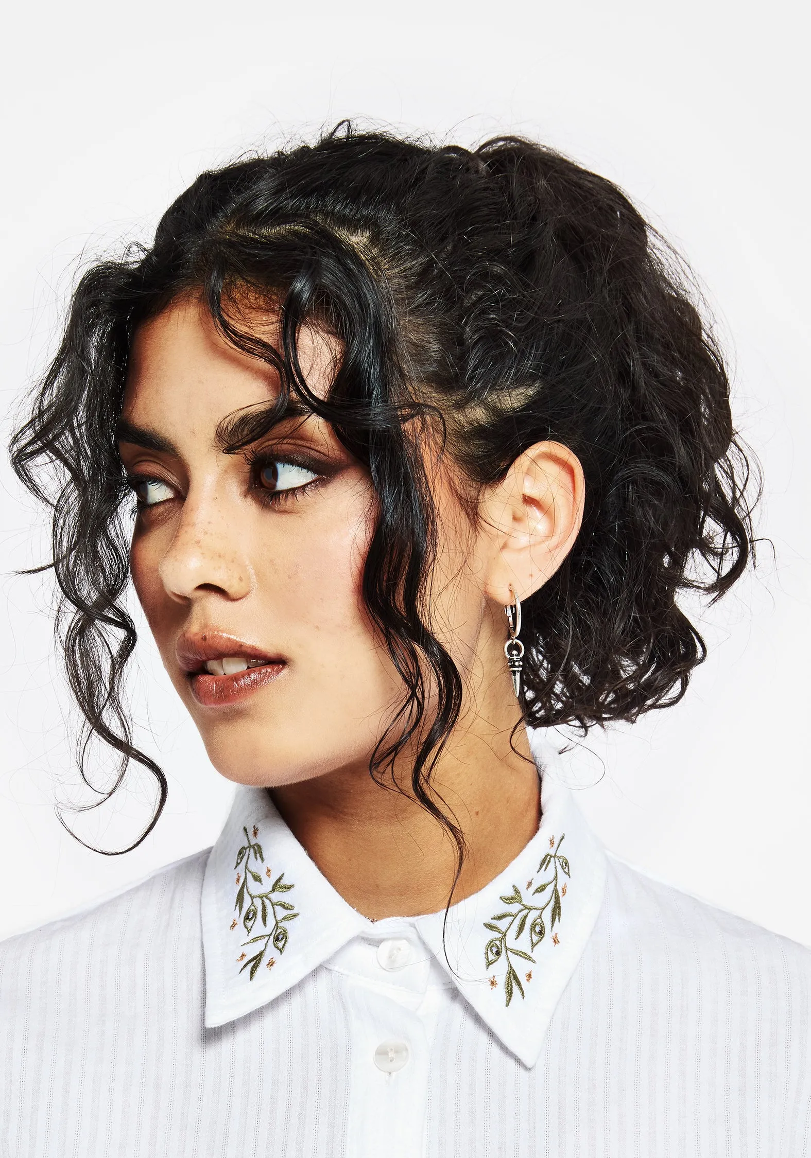 Koax Cotton Check Embroidered Button Up Shirt sold by Disturbia product image thumbnail 2