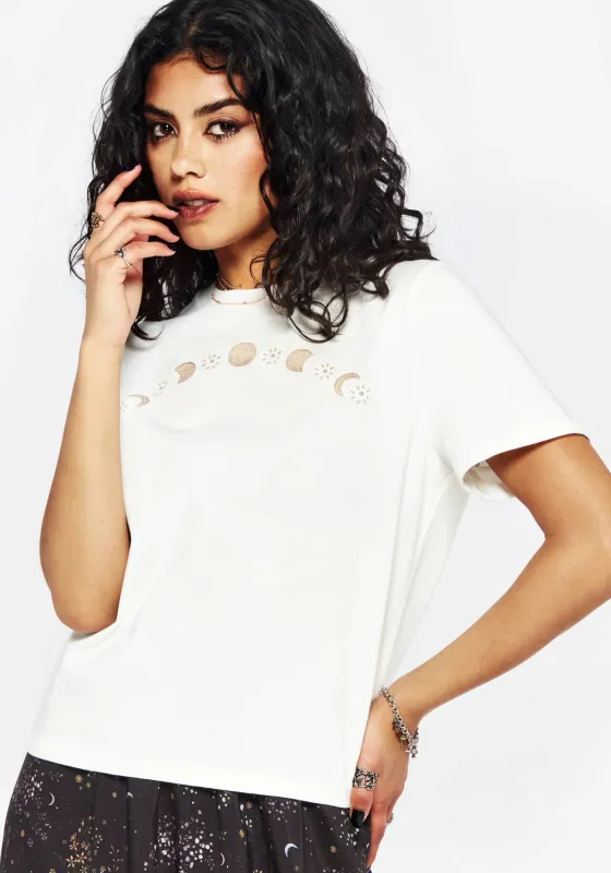 Griffinfly Cotton-Blend Embroidered Jersey Cropped T-Shirt sold by Disturbia