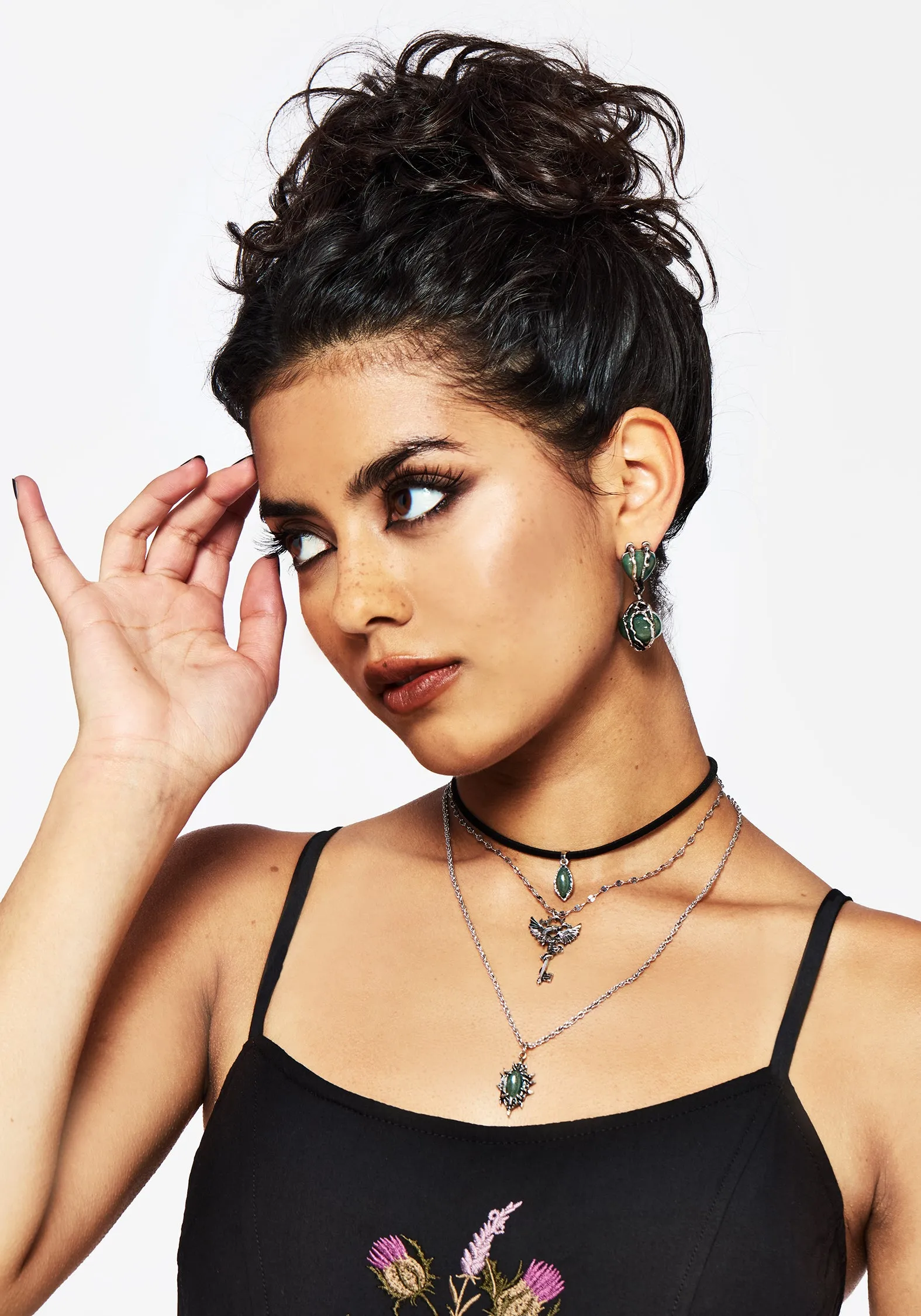 Petra Dragon Key Layered Necklace sold by Disturbia product image thumbnail 3