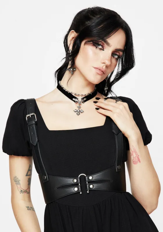 Chasm Oval Detail Harness sold by Disturbia