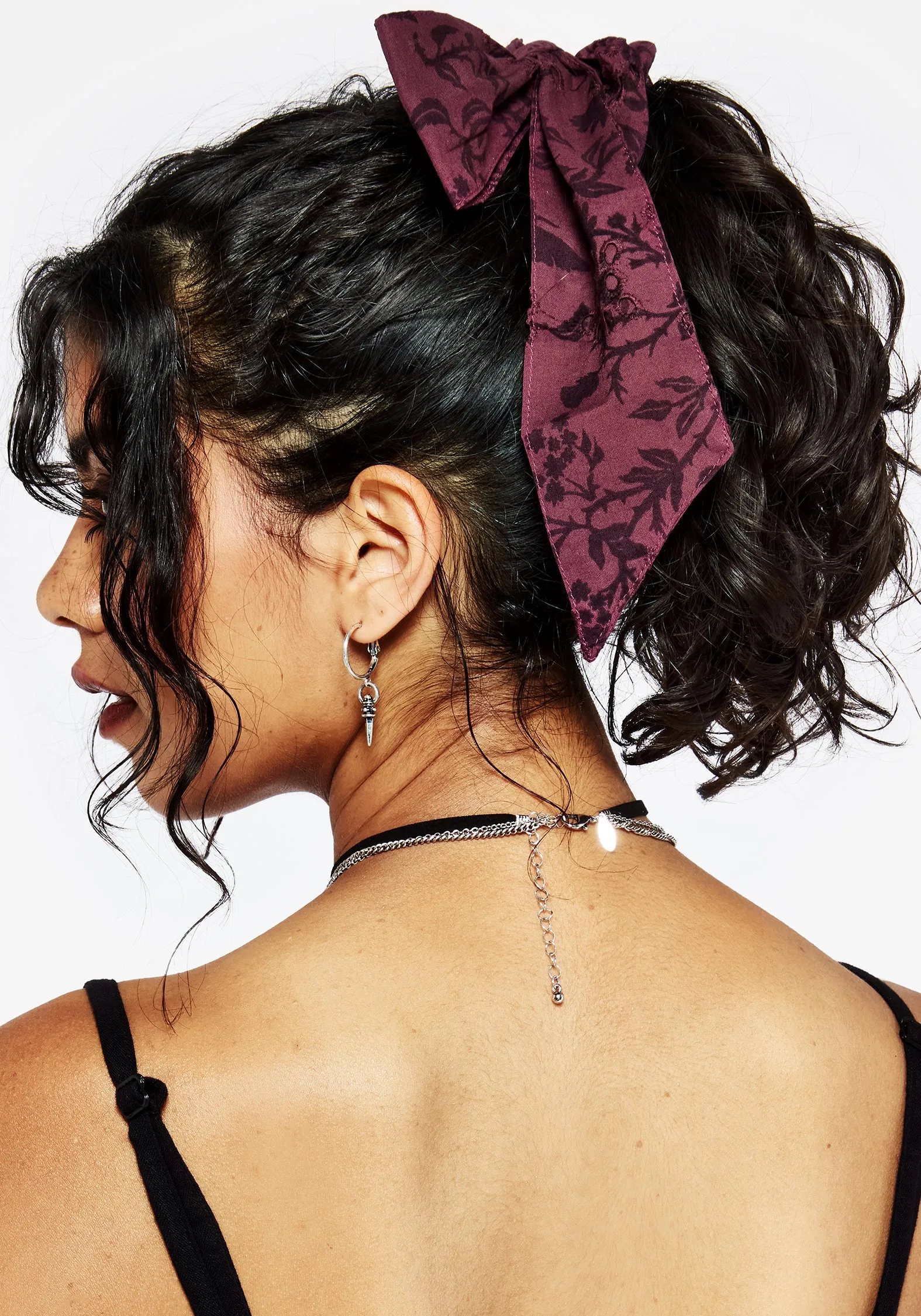 Morgana Cotton Broderie Bow Scrunchie sold by Disturbia product image thumbnail 2