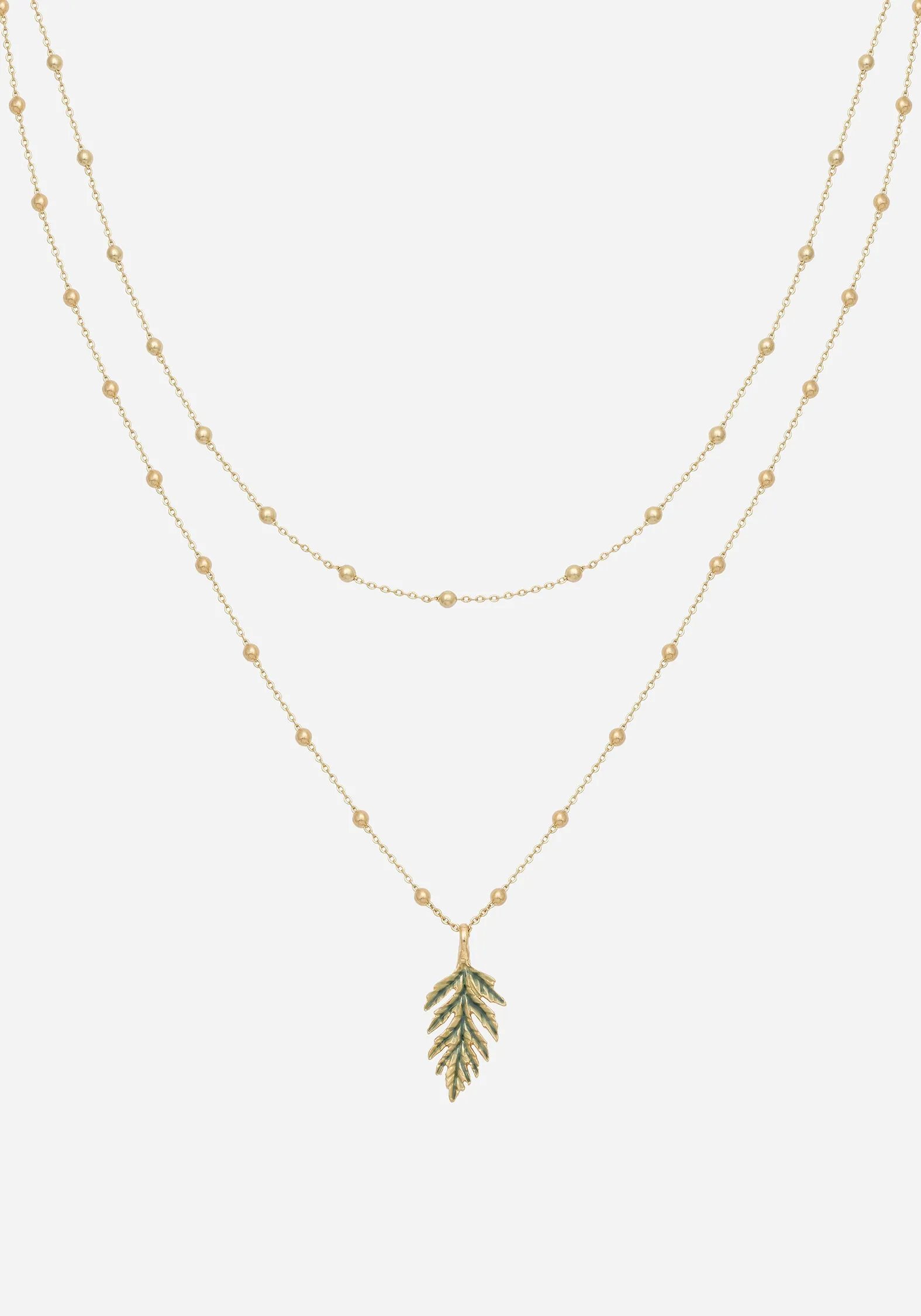 Alderwood Fern Double Layered Necklace sold by Disturbia product image thumbnail 5