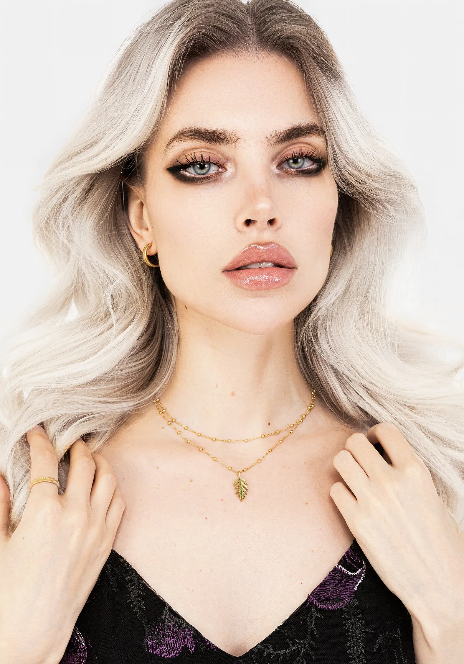 Alderwood Fern Double Layered Necklace sold by Disturbia product image thumbnail 3