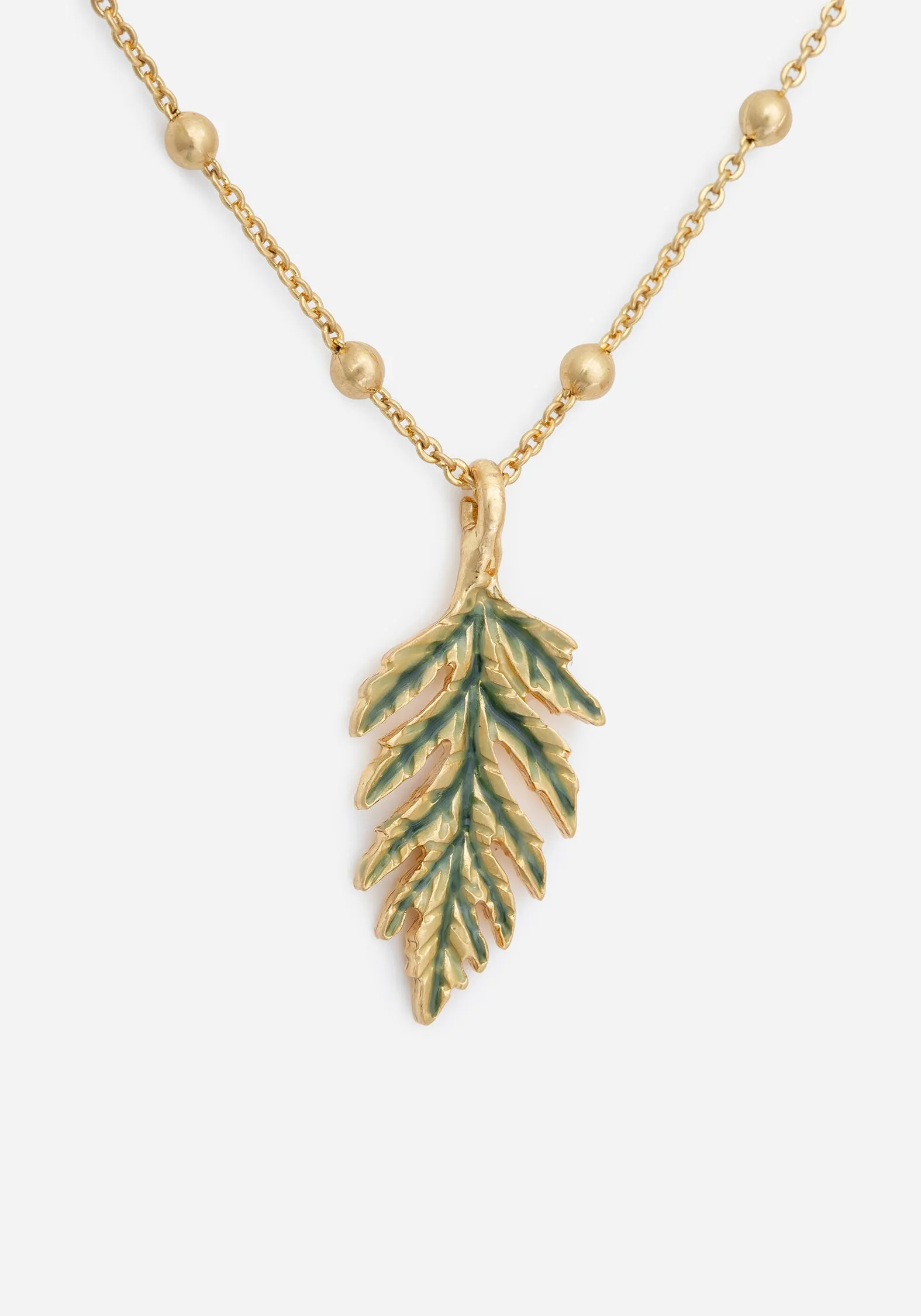 Alderwood Fern Double Layered Necklace sold by Disturbia product image thumbnail 2