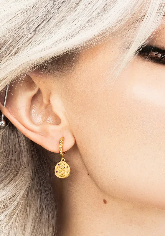 Naja Snake Charm Hoop Earrings sold by Disturbia