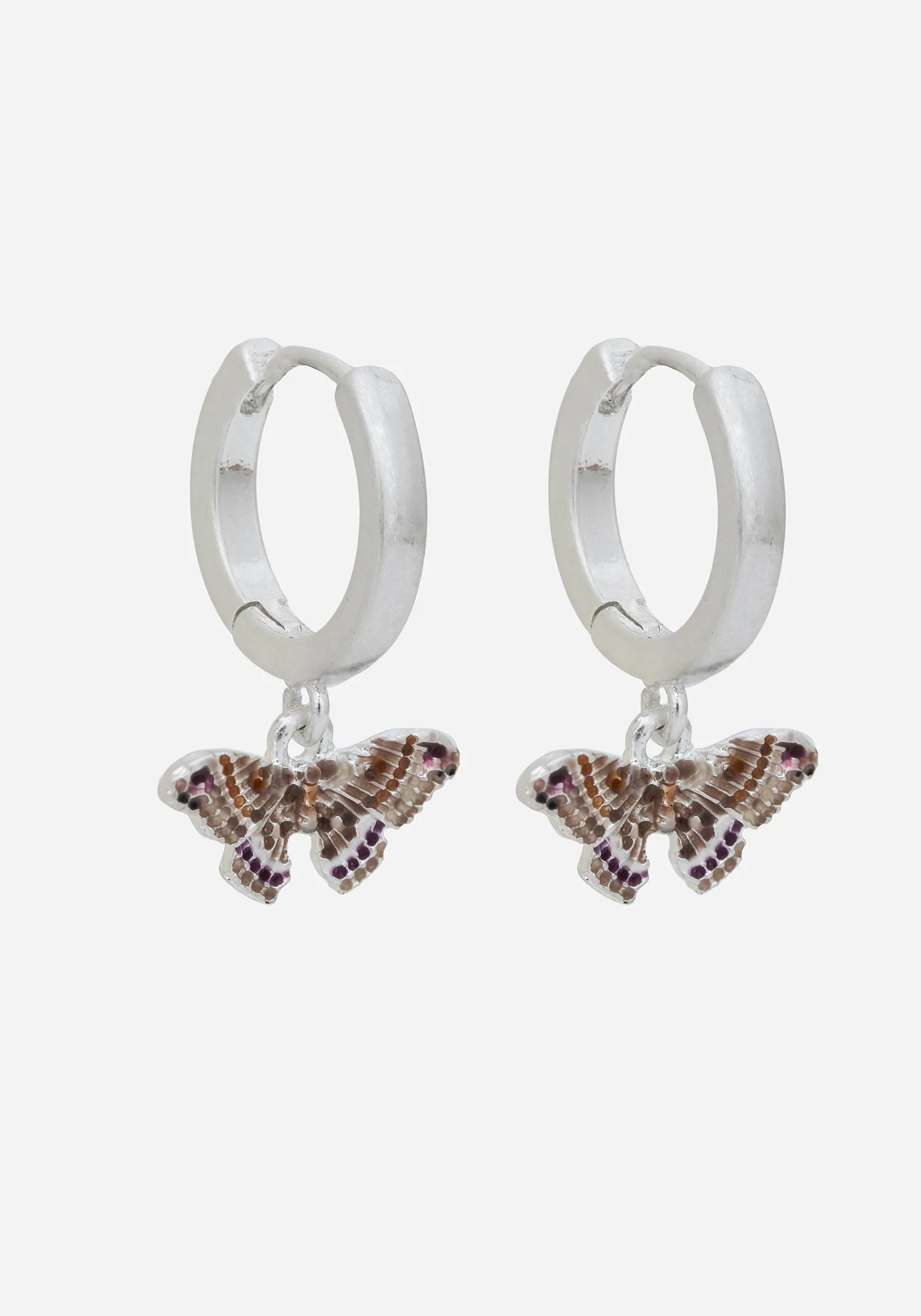 Cyrus Moth Charm Hoop Earrings sold by Disturbia product image thumbnail 3