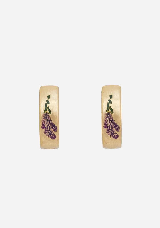 Hermia Foxglove Hoop Earrings sold by Disturbia