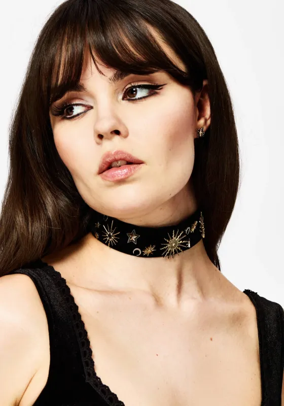 Lucia Moonburst Choker Necklace sold by Disturbia
