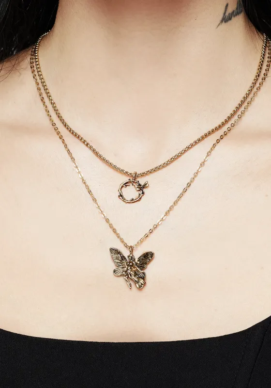 Maypole Fairy Layered Necklace sold by Disturbia