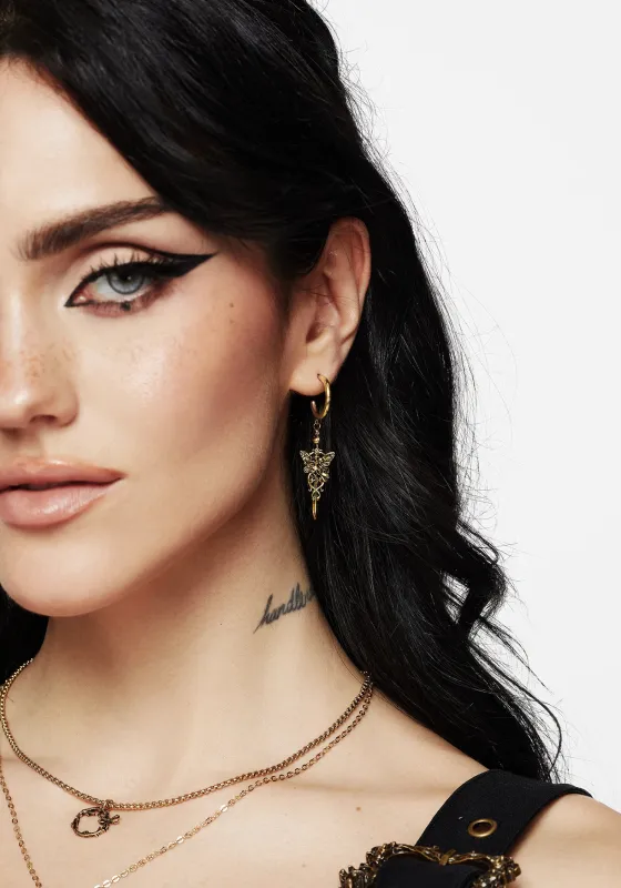 Maypole Fairy Dagger Drop Earrings sold by Disturbia