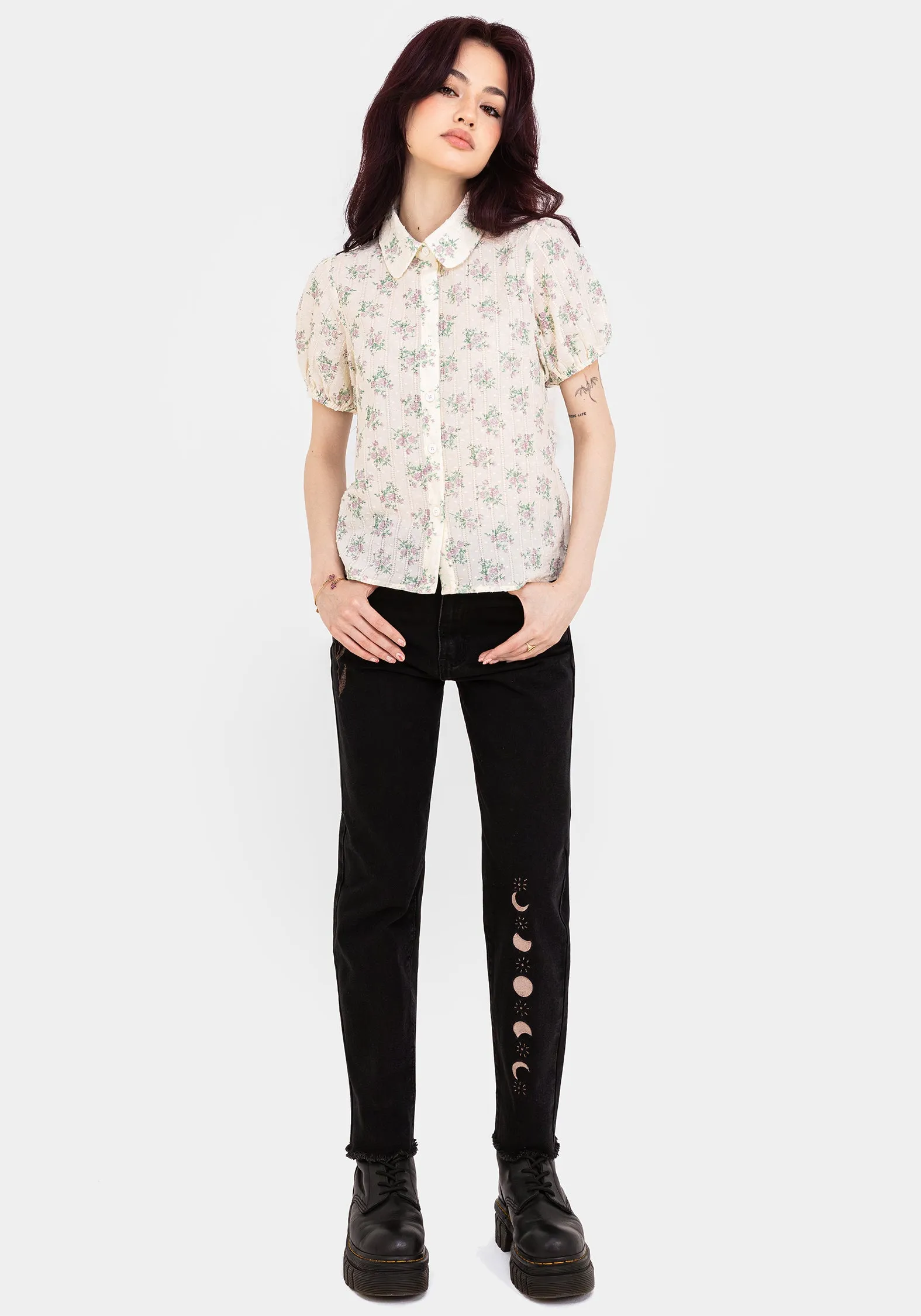 Pleasance Cotton Puff Sleeve Blouse sold by Disturbia product image thumbnail 5