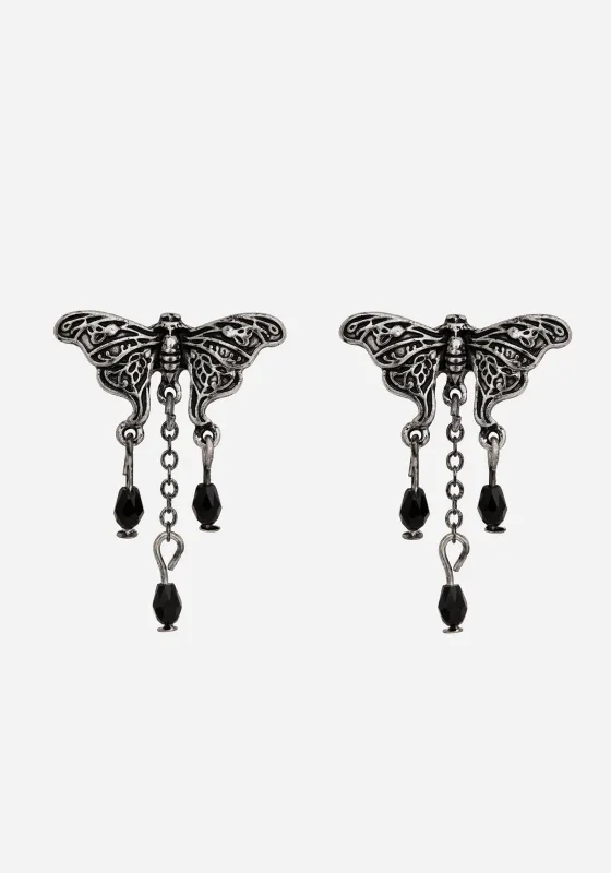 Rowan Moth Drop Earrings sold by Disturbia