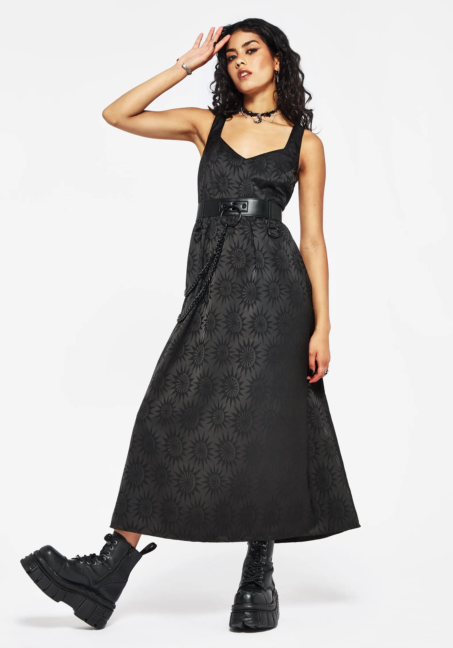 Semine Celestial Printed Cami Midi Dress sold by Disturbia