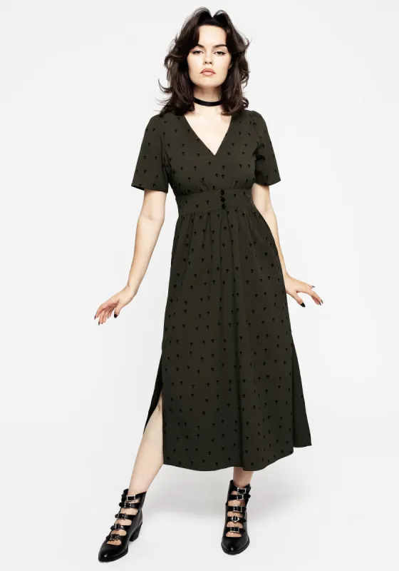 Chanterelle Velour V-Neck Midaxi Dress sold by Disturbia