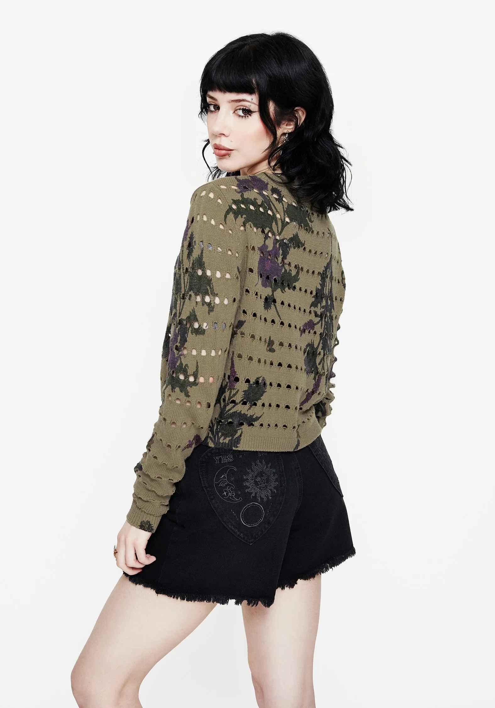 Cassandra Floral Knit Jumper sold by Disturbia product image thumbnail 3