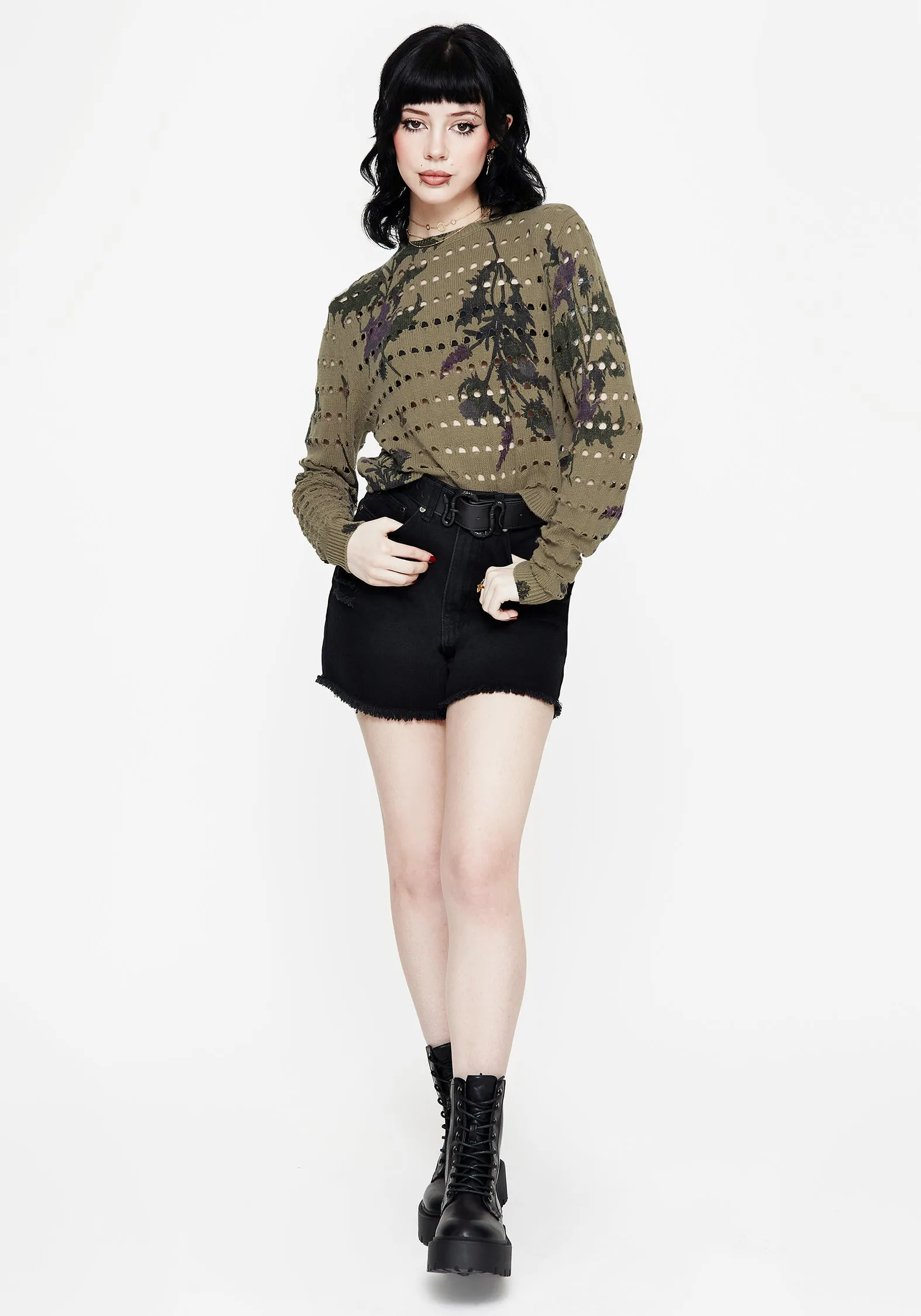 Cassandra Floral Knit Jumper sold by Disturbia product image thumbnail 5