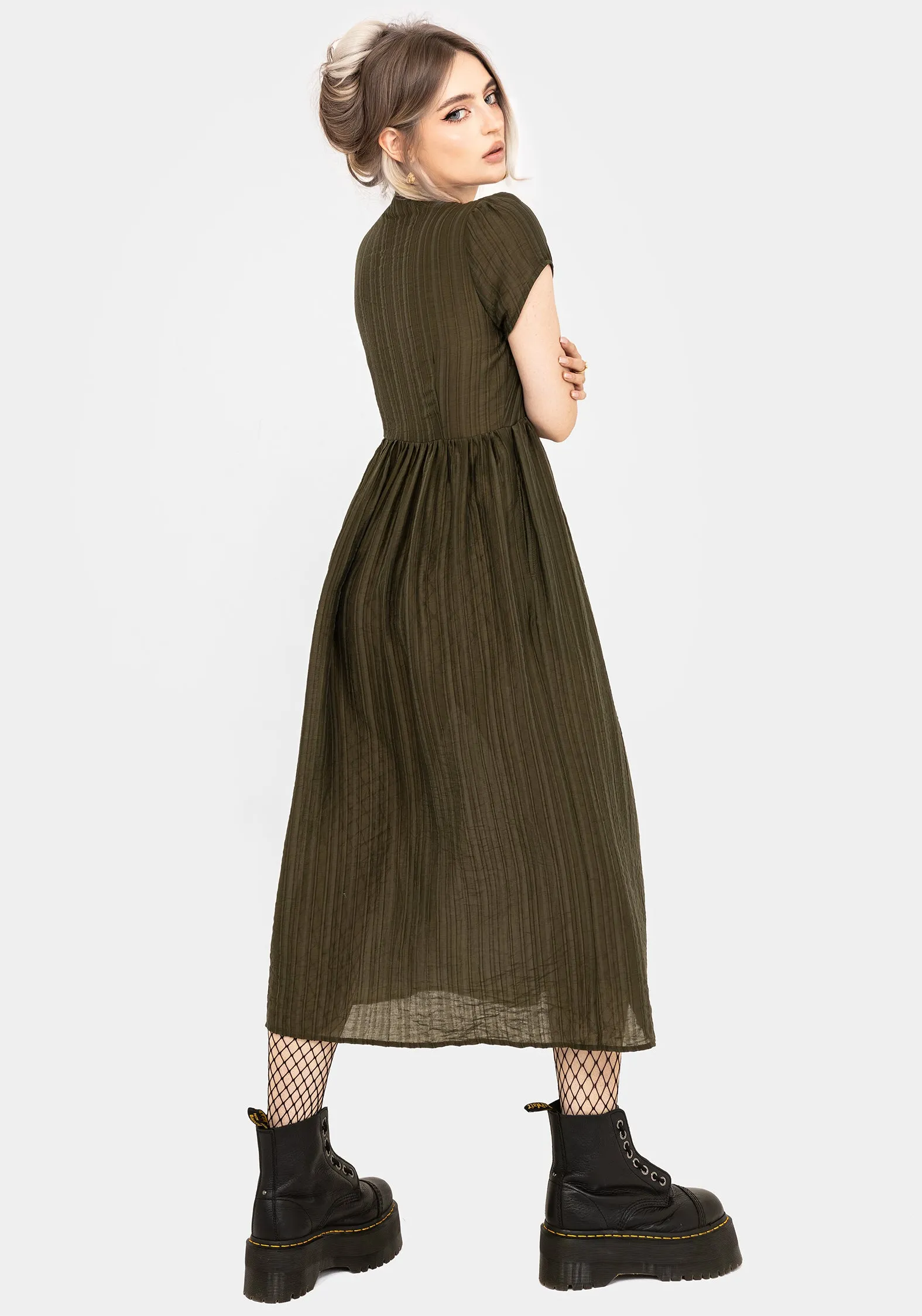 Infinity Button Up Midaxi Dress sold by Disturbia product image thumbnail 3