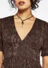 Fianna Midi Dress - Brown sold by Disturbia