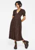 Fianna Midi Dress - Brown sold by Disturbia