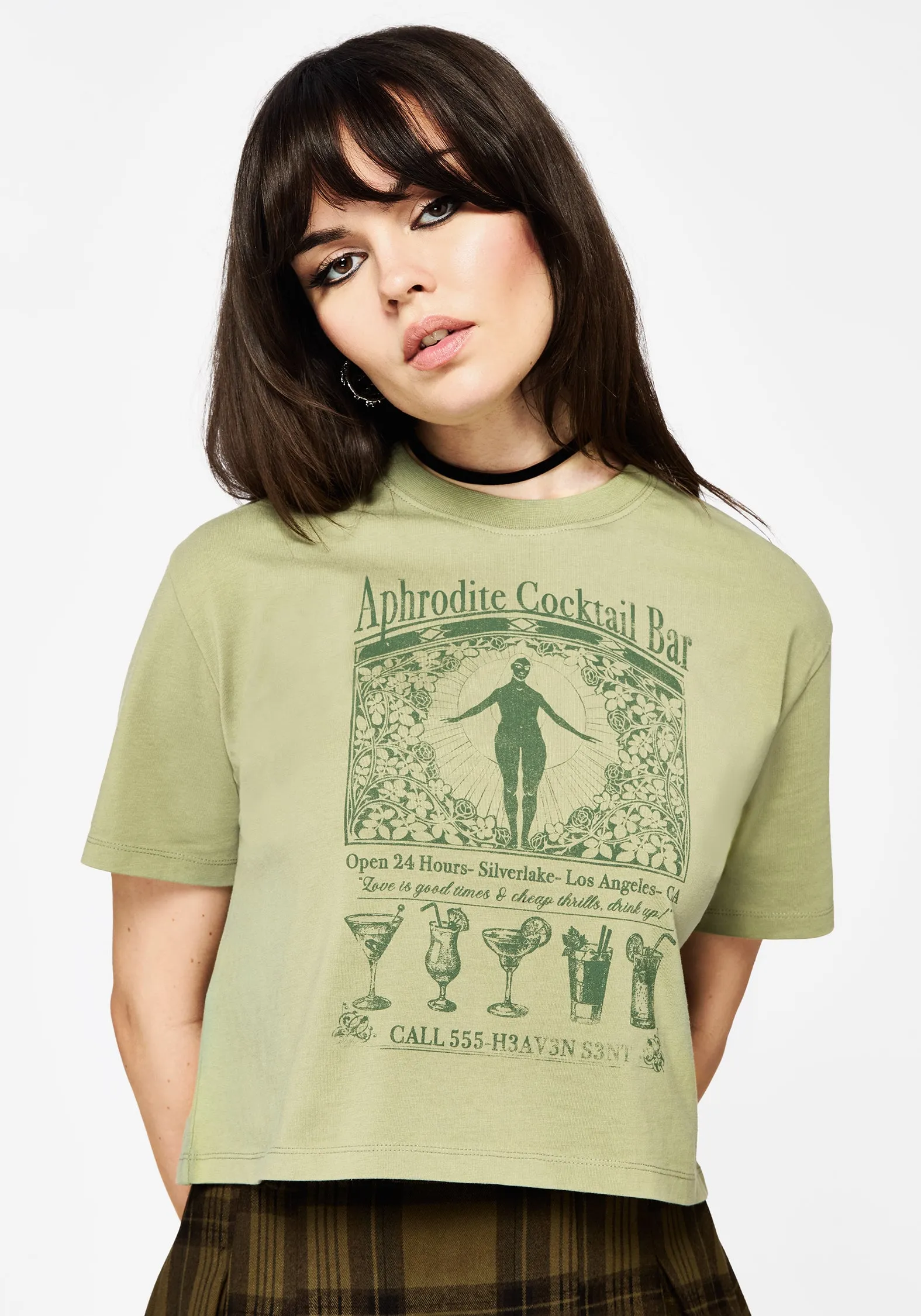 Ode Cotton Jersey Cropped T-Shirt sold by Disturbia