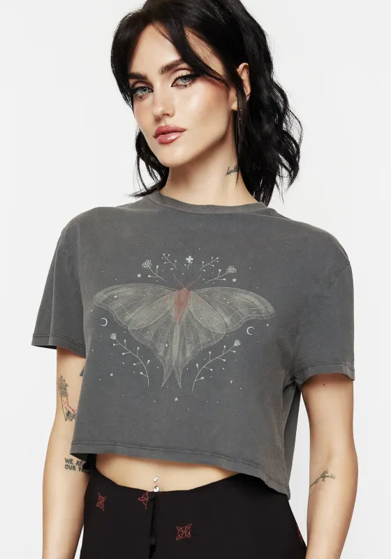 Drift Cotton-Blend Jersey Cropped T-Shirt sold by Disturbia