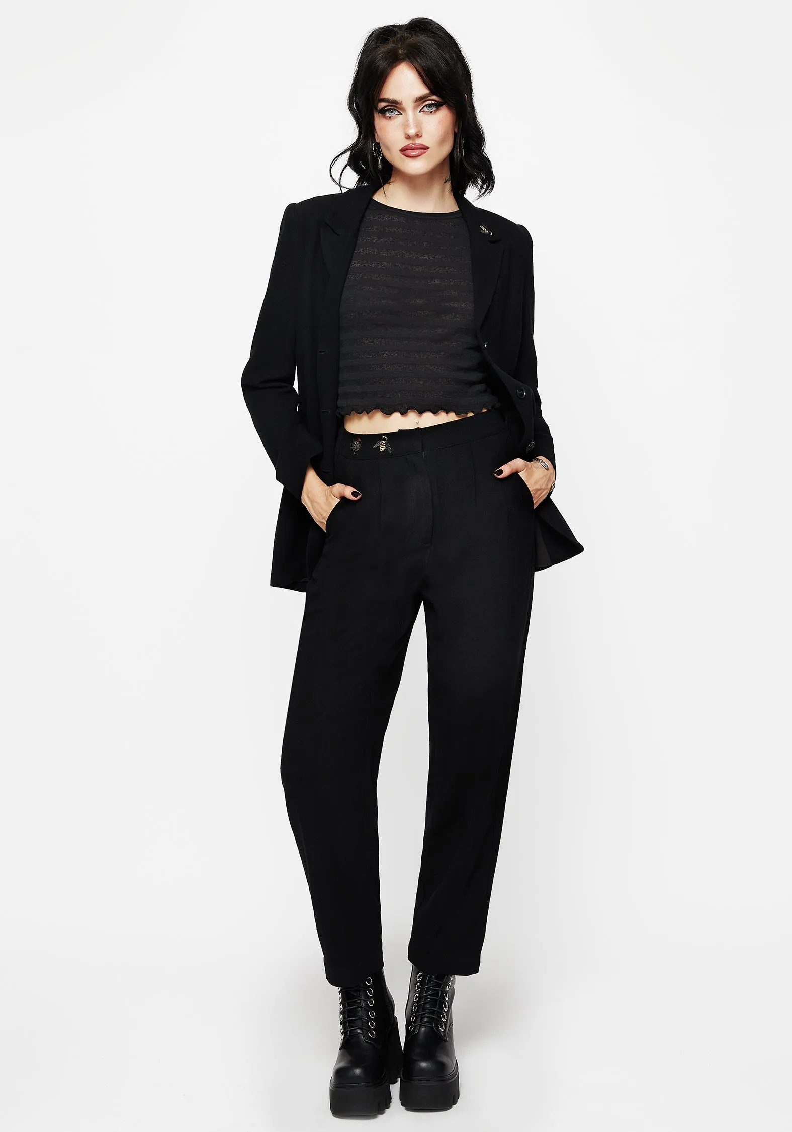 Chloris Embroidered Waist Balloon Trouser sold by Disturbia product image thumbnail 5