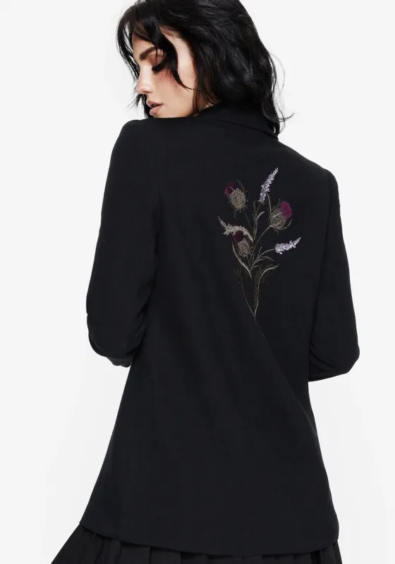 Chloris Embroidered Longline Blazer sold by Disturbia