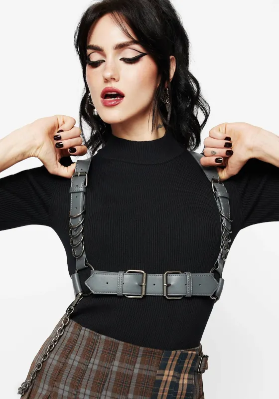 Elisanna D-Ring Chain Detail Harness made by Disturbia