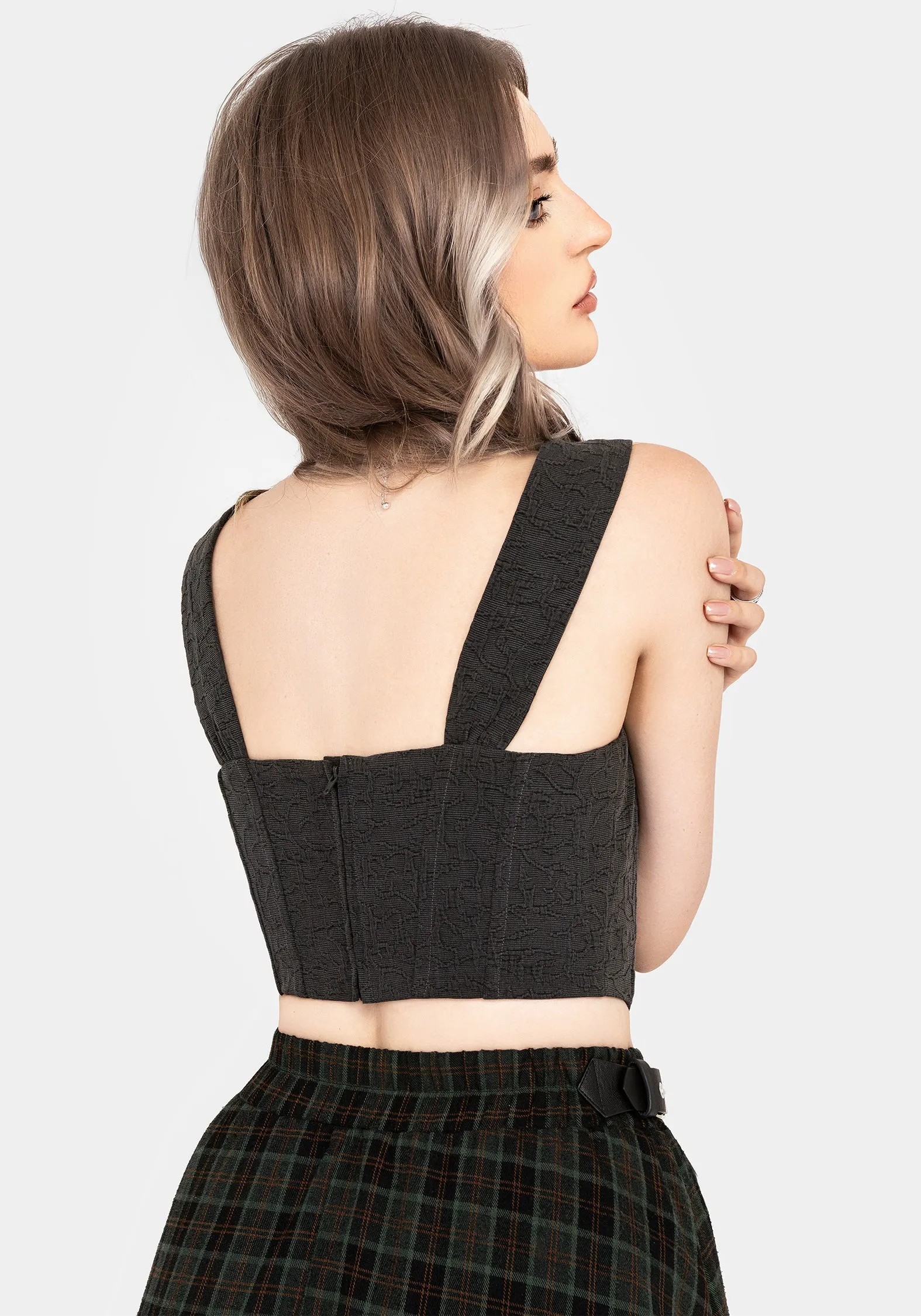 Ombra Button Front Sleeveless Corset Top sold by Disturbia product image thumbnail 3