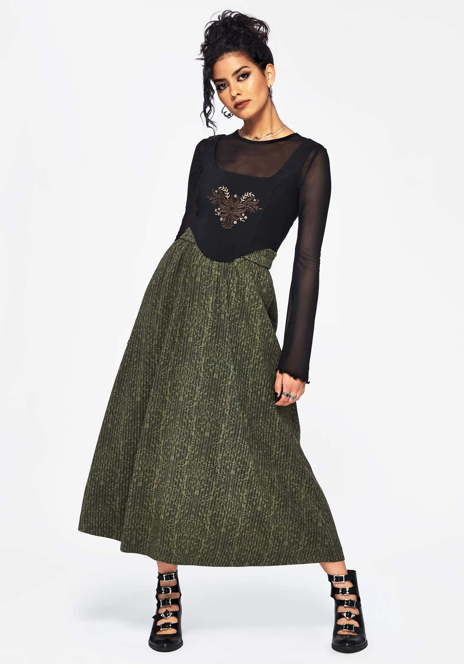 Francesca Printed Midaxi Skirt sold by Disturbia product image thumbnail 5