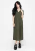 Francesca Dragon Printed Wrap Over Midaxi Dress sold by Disturbia