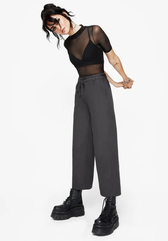 Octavia Tie Waist Snake Trim Wide Leg Trouser sold by Disturbia