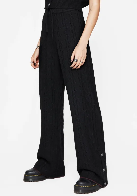 Sophia Cable Knit Wide Leg Trouser sold by Disturbia