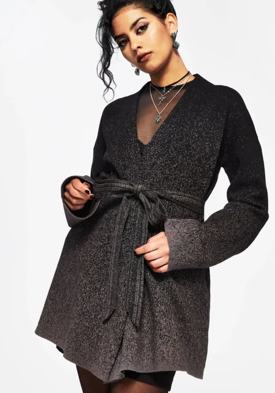 Nightjar Ombre Tie Wrap Cardigan sold by Disturbia