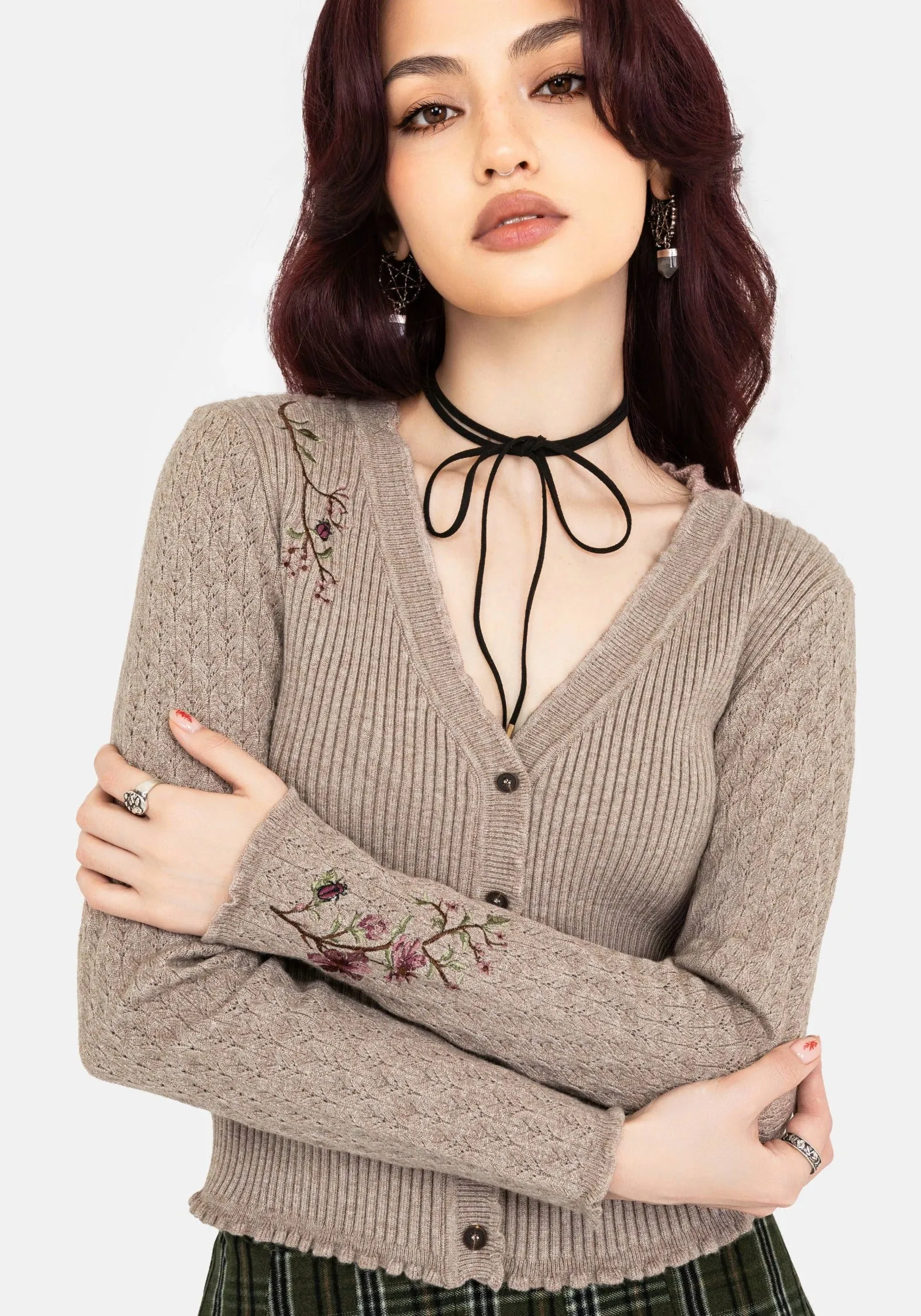 Tantra Floral Embroidered Cardigan sold by Disturbia