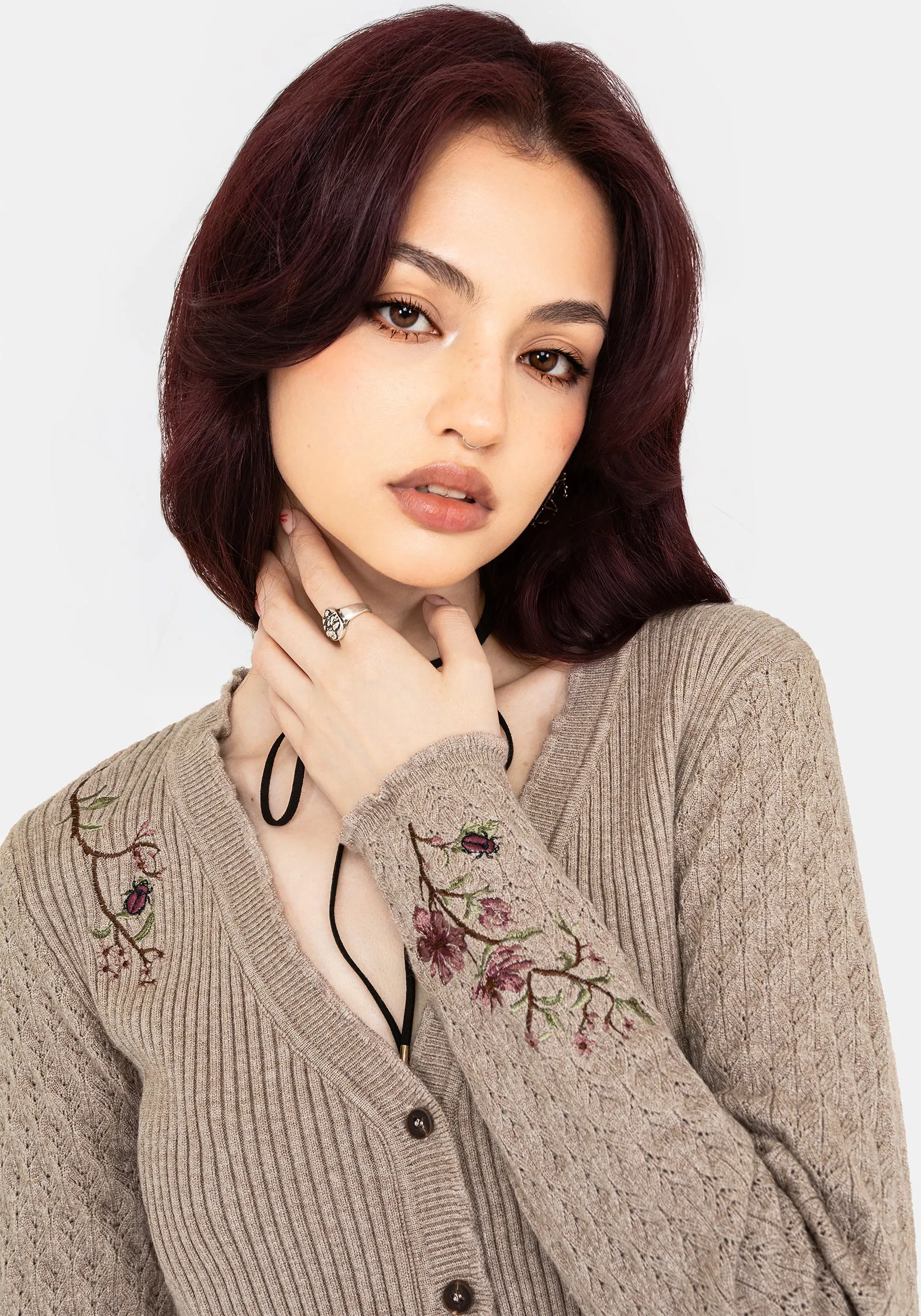 Tantra Floral Embroidered Cardigan sold by Disturbia product image thumbnail 5