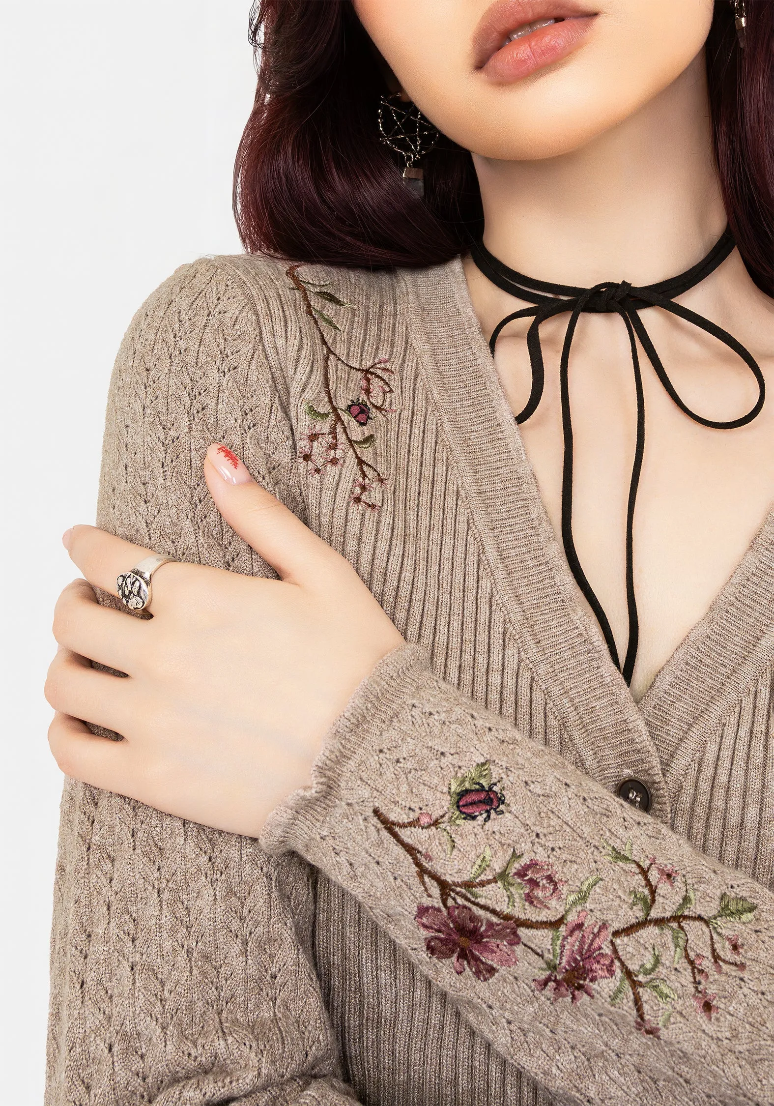 Tantra Floral Embroidered Cardigan sold by Disturbia product image thumbnail 2