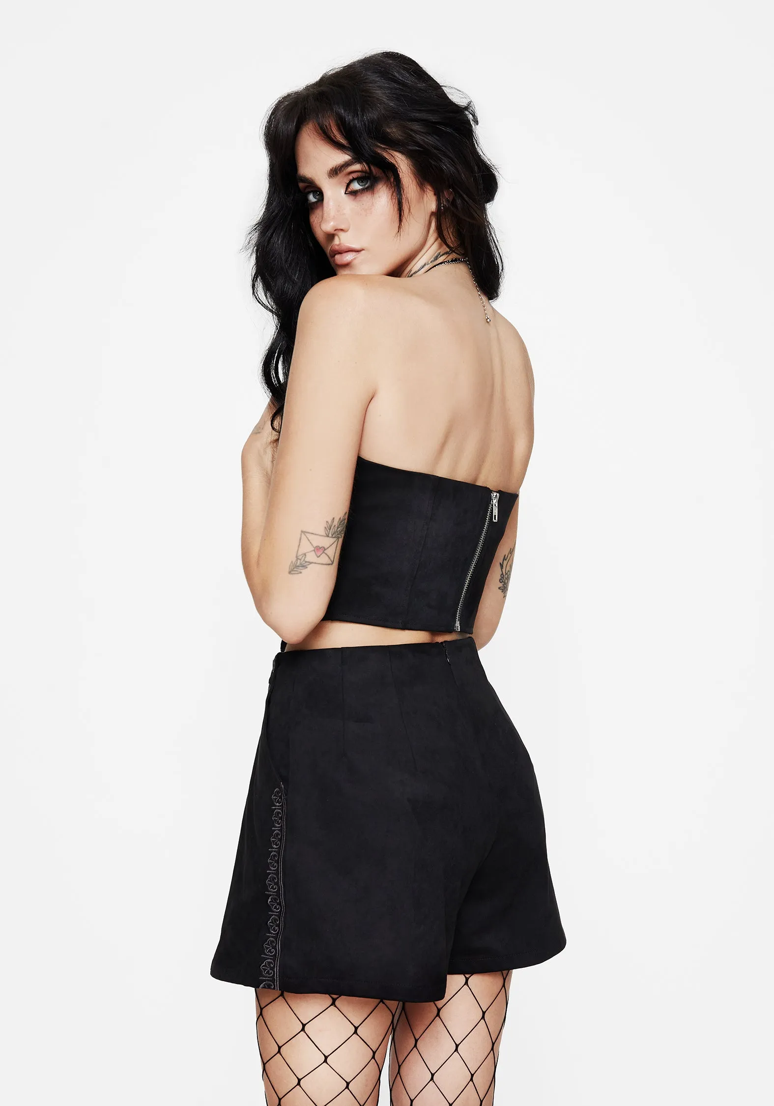 Lauma Faux Suede Corset Top sold by Disturbia product image thumbnail 3