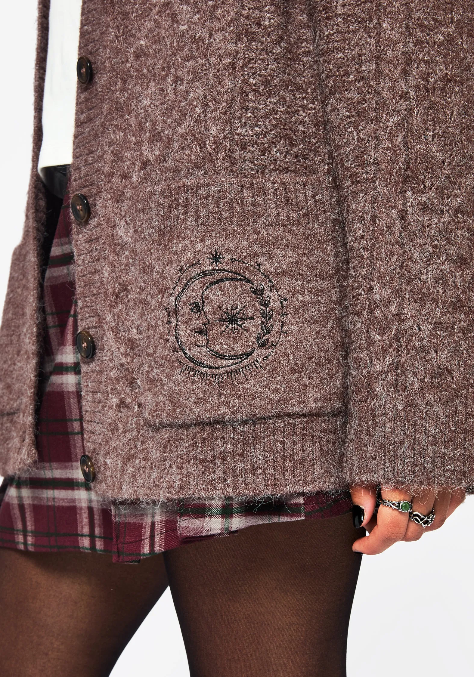 Madeline Embroidered Pointelle Knit Cardigan sold by Disturbia product image thumbnail 2