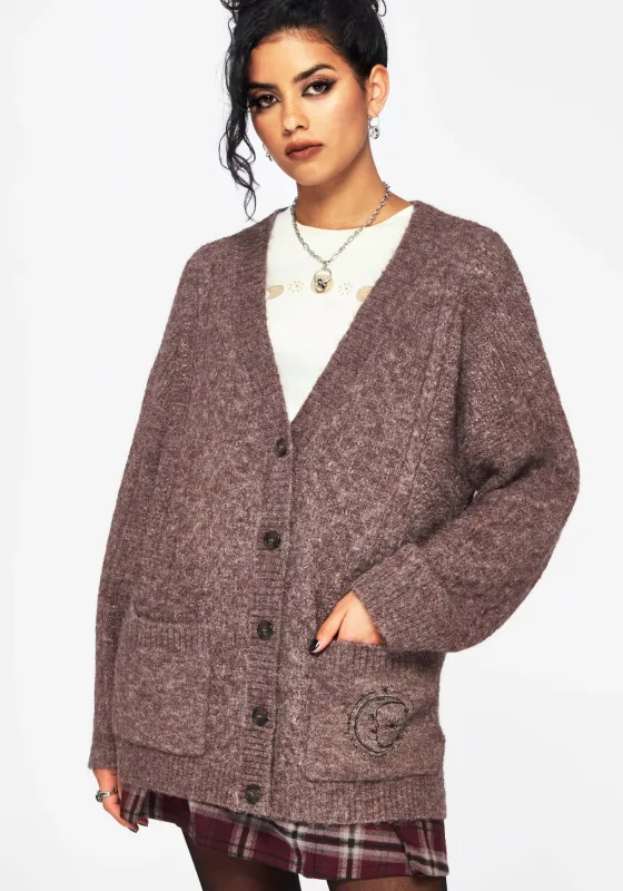 Madeline Embroidered Pointelle Knit Cardigan sold by Disturbia