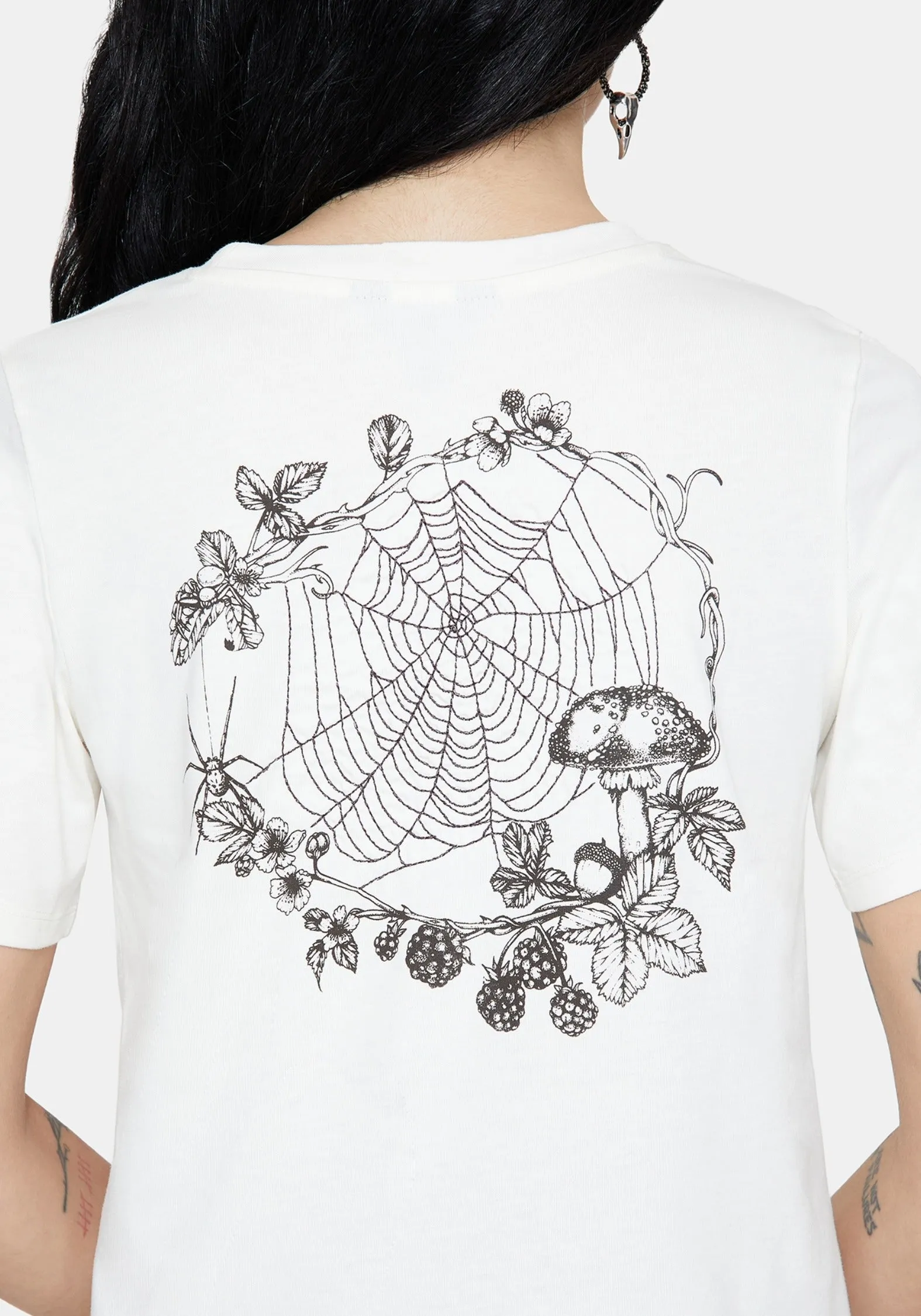 Cynthia Spider Web Graphic Cotton T-Shirt sold by Disturbia product image thumbnail 4