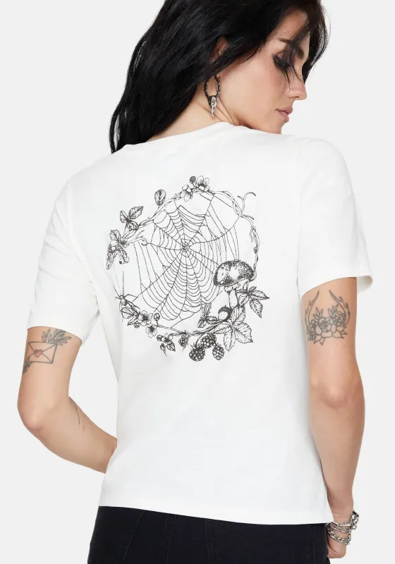 Cynthia Spider Web Graphic Cotton T-Shirt sold by Disturbia