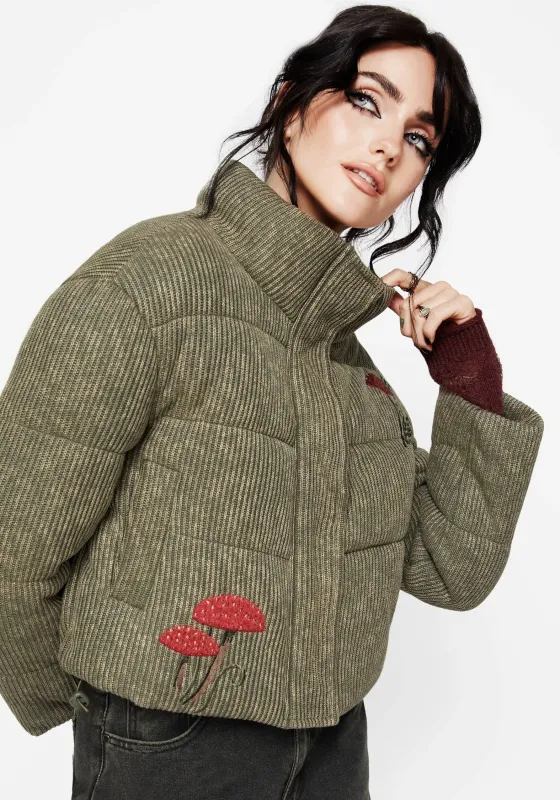 Sylvia Embroidered Knit Bomber Jacket sold by Disturbia