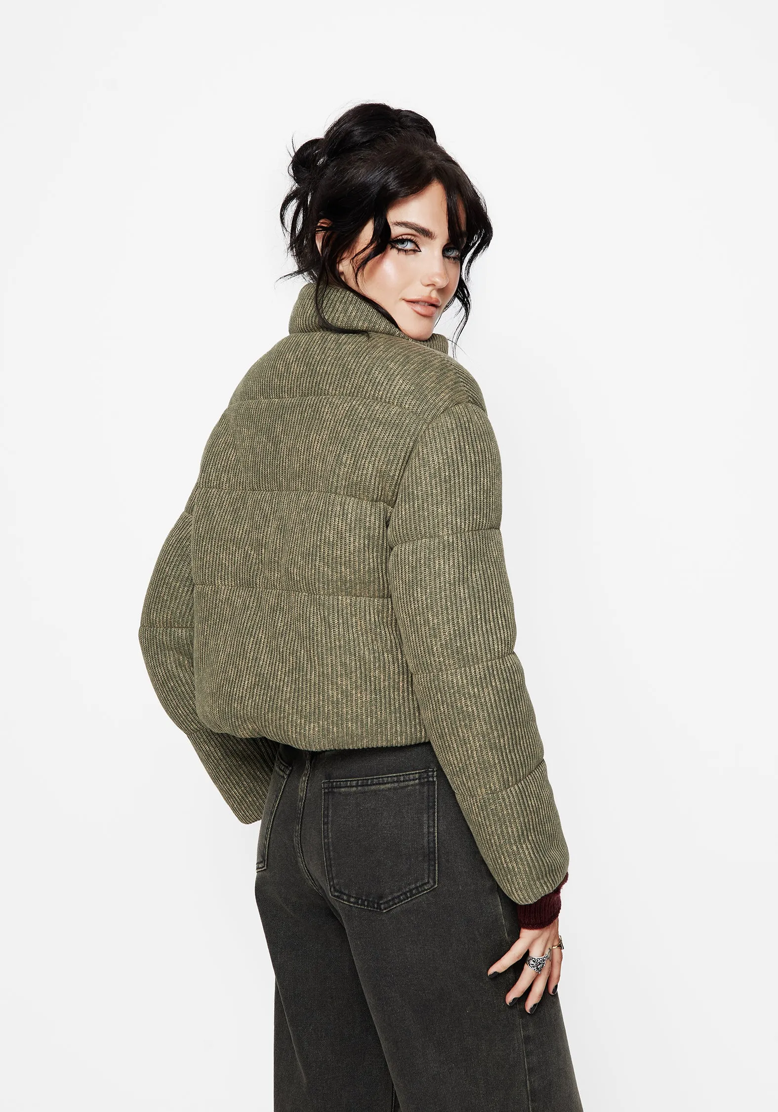 Sylvia Embroidered Knit Bomber Jacket sold by Disturbia product image thumbnail 3