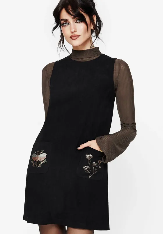 Griffinfly Embroidered Pocket Cord Mini Dress sold by Disturbia