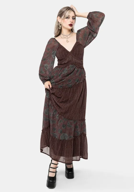 Pact Cotton Blend Paisley Maxi Dress sold by Disturbia