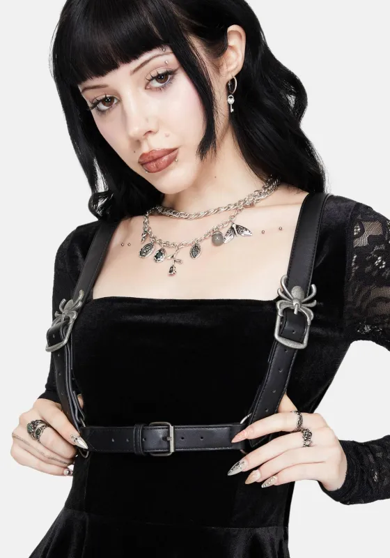 Nerida Spider Buckle Harness sold by Disturbia