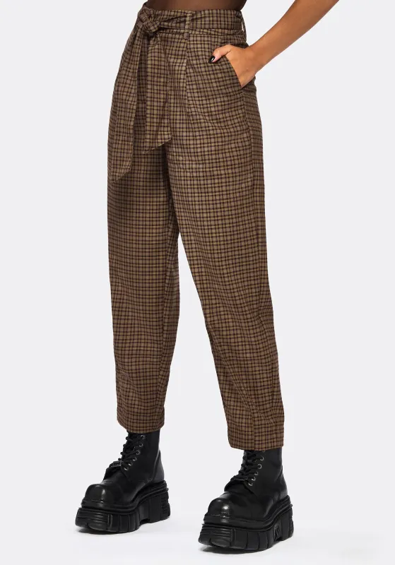 Sweetspire Check Tapered Trouser sold by Disturbia
