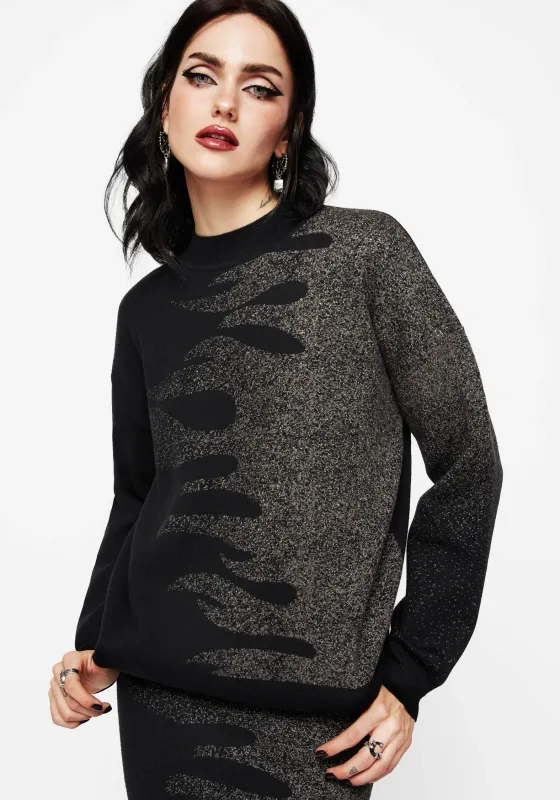 Kenna Flame Lurex Knit Jumper sold by Disturbia